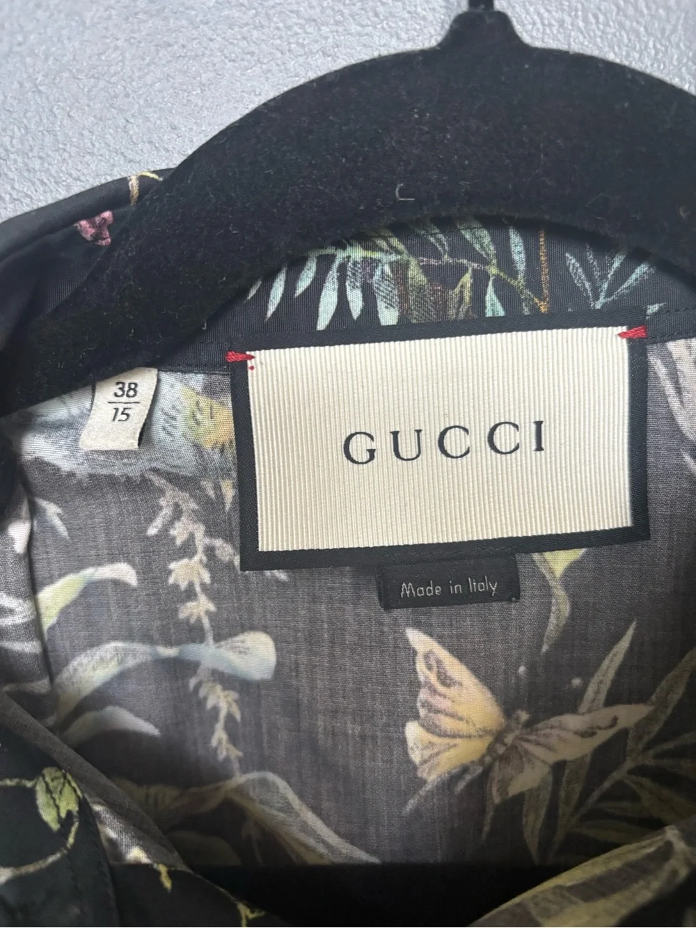 GUCCI Printed Cotton Short Sleeve Duke Shirt Made in Italy
